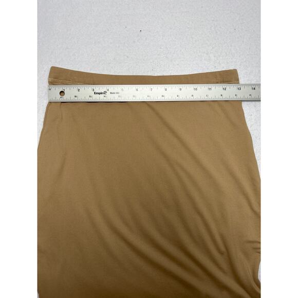Naked Wardrobe Tan Maxi Pencil Skirt for Night Out - Picture 6 of 8
